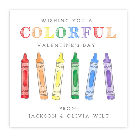 Crayon Valentine (Rainbow)