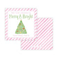 Kids Christmas Gift Tag - Merry and Bright (Pink)