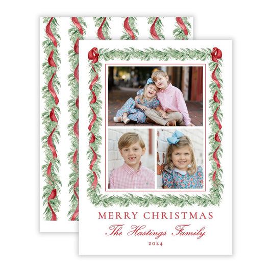 Christmas Photo Card - Traditional Glam (3 Photos)