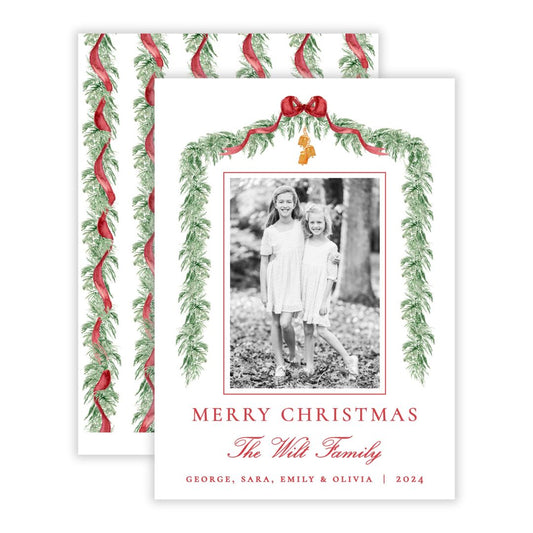 Christmas Photo Card - Traditional Glam (Portrait Photo)