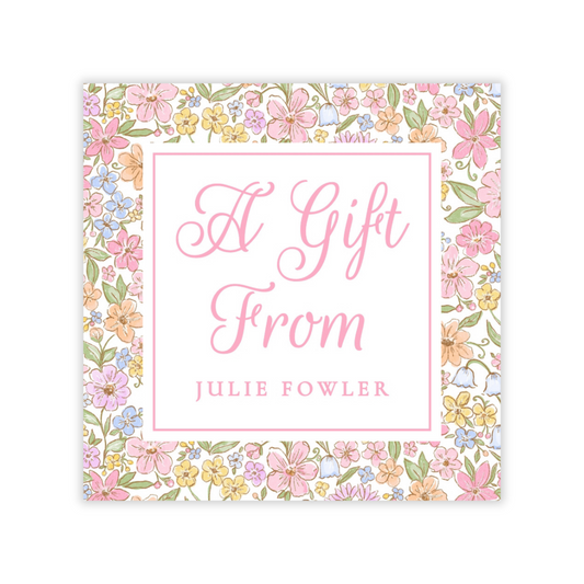 Festive Ditsy Floral Gift Tag
