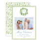 Christmas Photo Card - Luxe Noël (Wreath) (Landscape Photo)