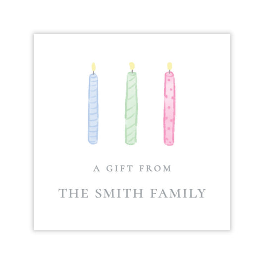 Birthday Candles Gift Tag