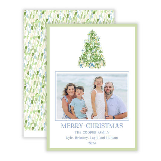 Christmas Photo Card - Luxe Noël (Tree) (Landscape Photo)