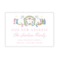 Christmas New Address Enclosure Card - Festive Nativity, Pastel Pink