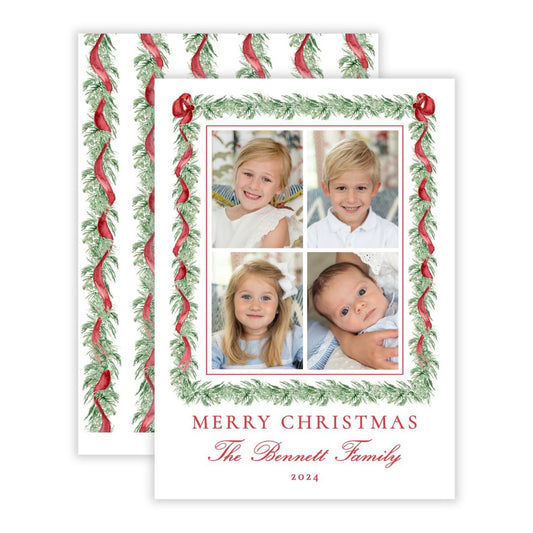 Christmas Photo Card - Traditional Glam (3 Photos)