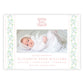 Birth Announcement Photo Card - Floral Vine, Peach (Landscape)