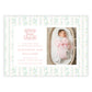 Birth Announcement Photo Card - Floral Vine Pattern, Peach (Landscape)