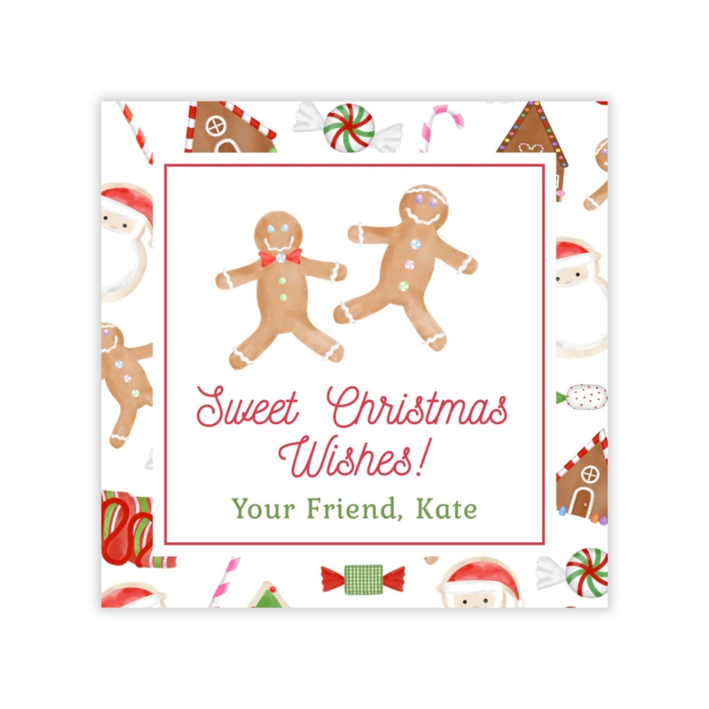 Kids Christmas Gift Tag - Sweet Christmas Wishes