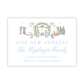 Christmas New Address Enclosure Card - Festive Nativity, Pastel Blue