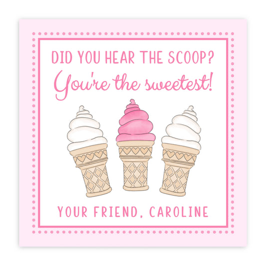 Ice Cream Valentine (Pink)