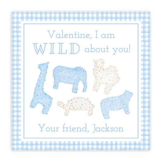 Animal Cookie Valentine (Blue)