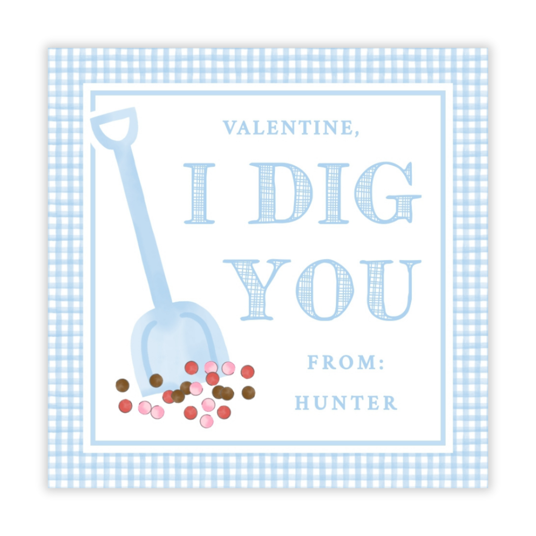 Shovel Candy Valentine (Blue)