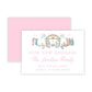 Christmas New Address Enclosure Card - Festive Nativity, Pastel Pink