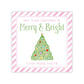 Kids Christmas Gift Tag - Merry and Bright (Pink)