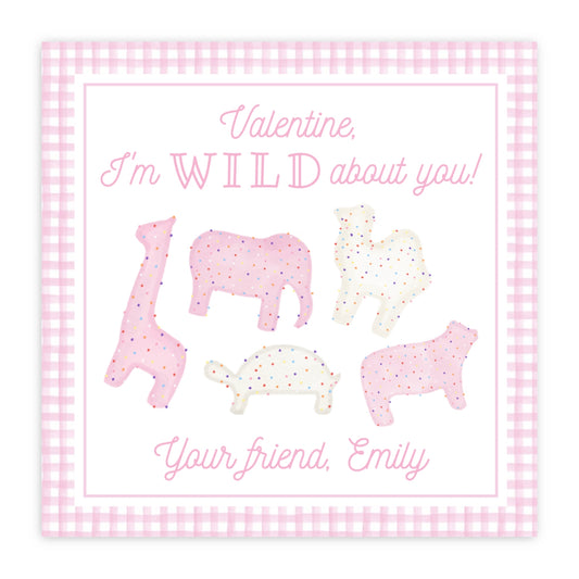 Animal Cookie Valentine (Pink)