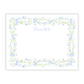 Blue Floral Vine Personalized Note Cards