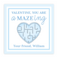 Heart Maze Valentine (Blue)