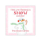 Kids Christmas Gift Tag - Snow Much Fun (Pink)