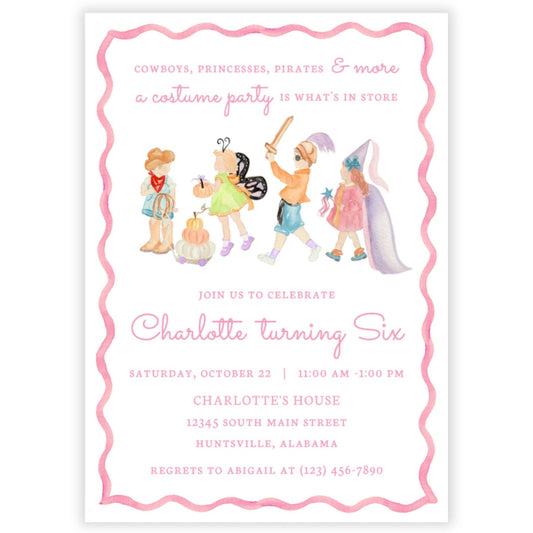 Costume Party Invitations (Pink)