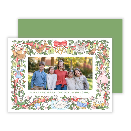 Christmas Photo Card - Festive Twelve Days (Frame) (Landscape)