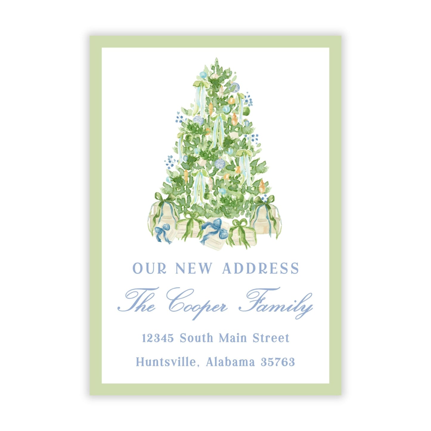 Christmas New Address Enclosure Card - Luxe Noël (Tree)