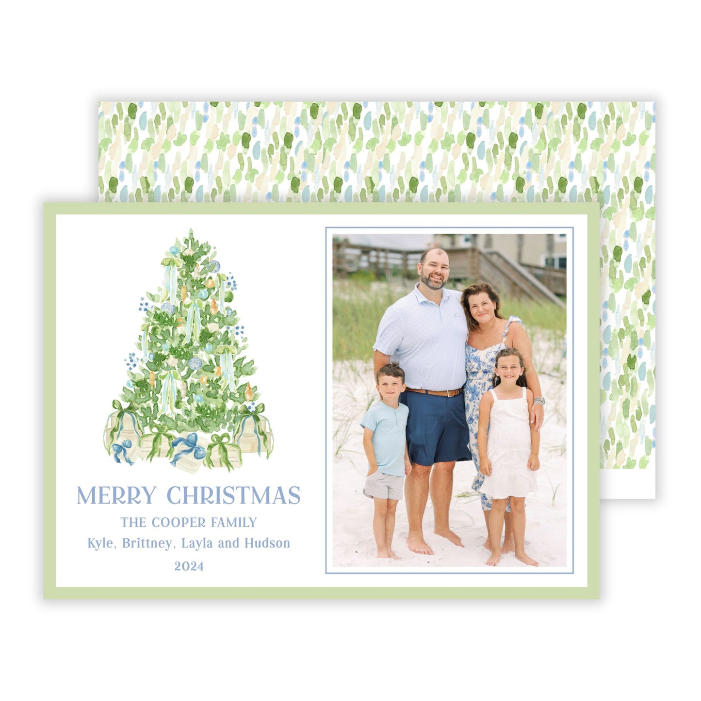 Christmas Photo Card - Luxe Noël (Tree) (Portrait Photo)