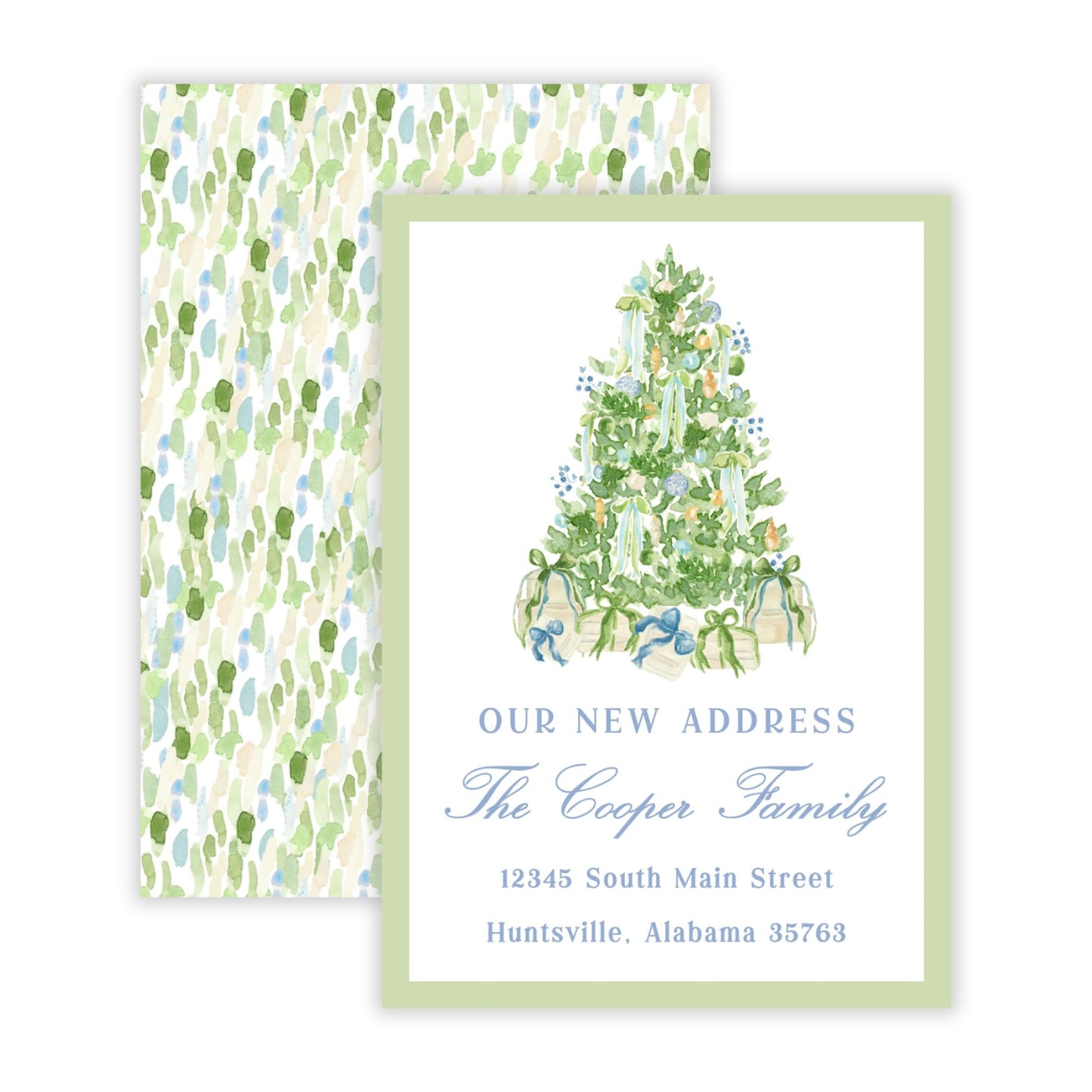 Christmas New Address Enclosure Card - Luxe Noël (Tree)