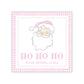 Kids Christmas Gift Tag - Santa (Pink)