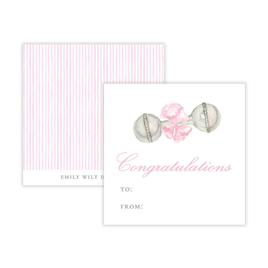 Individual Gift Tag - Congratulations (Pink) - READY TO SHIP