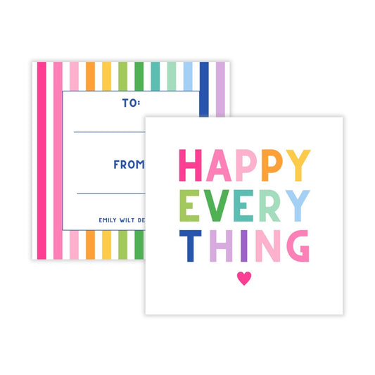 Set of 6 Gift Tags - Happy Everything - READY TO SHIP