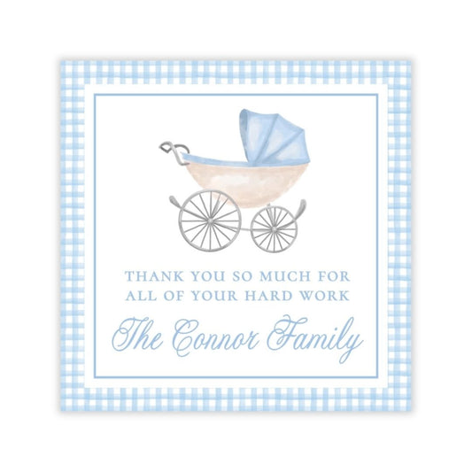 Baby Thank You Gift Tag (Blue)