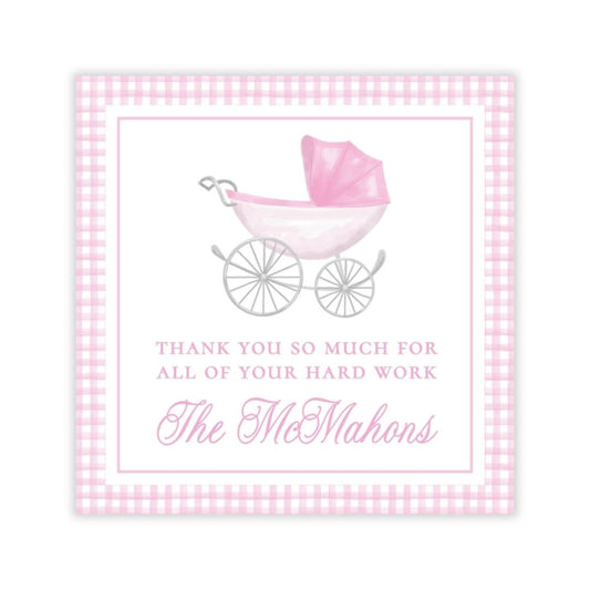 Baby Thank You Gift Tag (Pink)