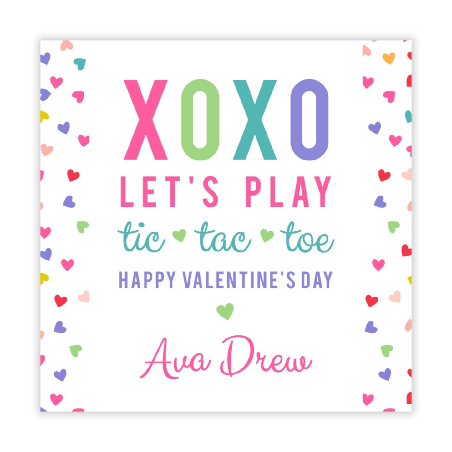 Tic Tac Toe Valentine