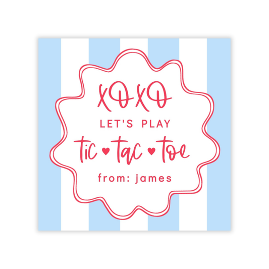 Tic Tac Toe Valentine (Red / Blue)