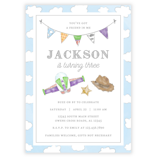 Toy Birthday Party Invitations