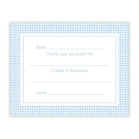 Set of 10 Note Cards - Fill in the Blank (Blue) - READY TO SHIP