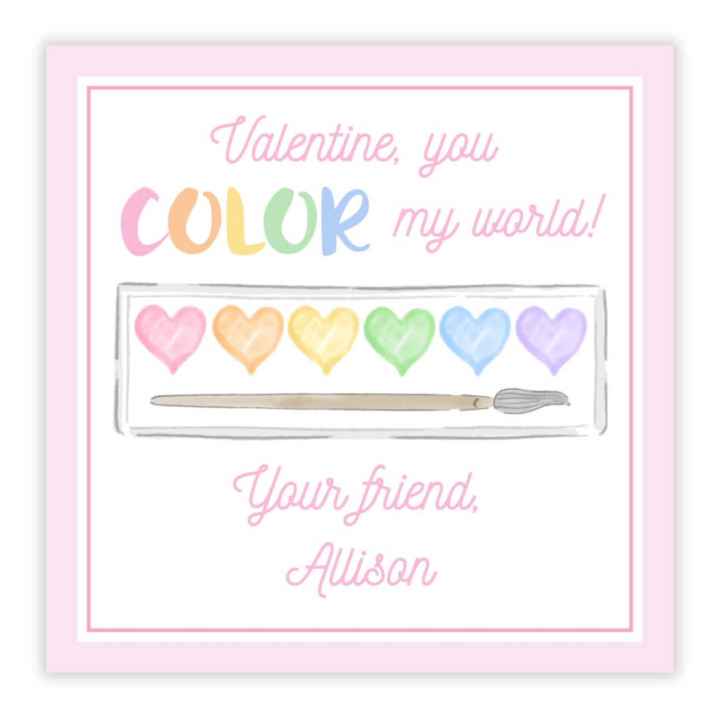 Paint Palette Valentine (Pink)