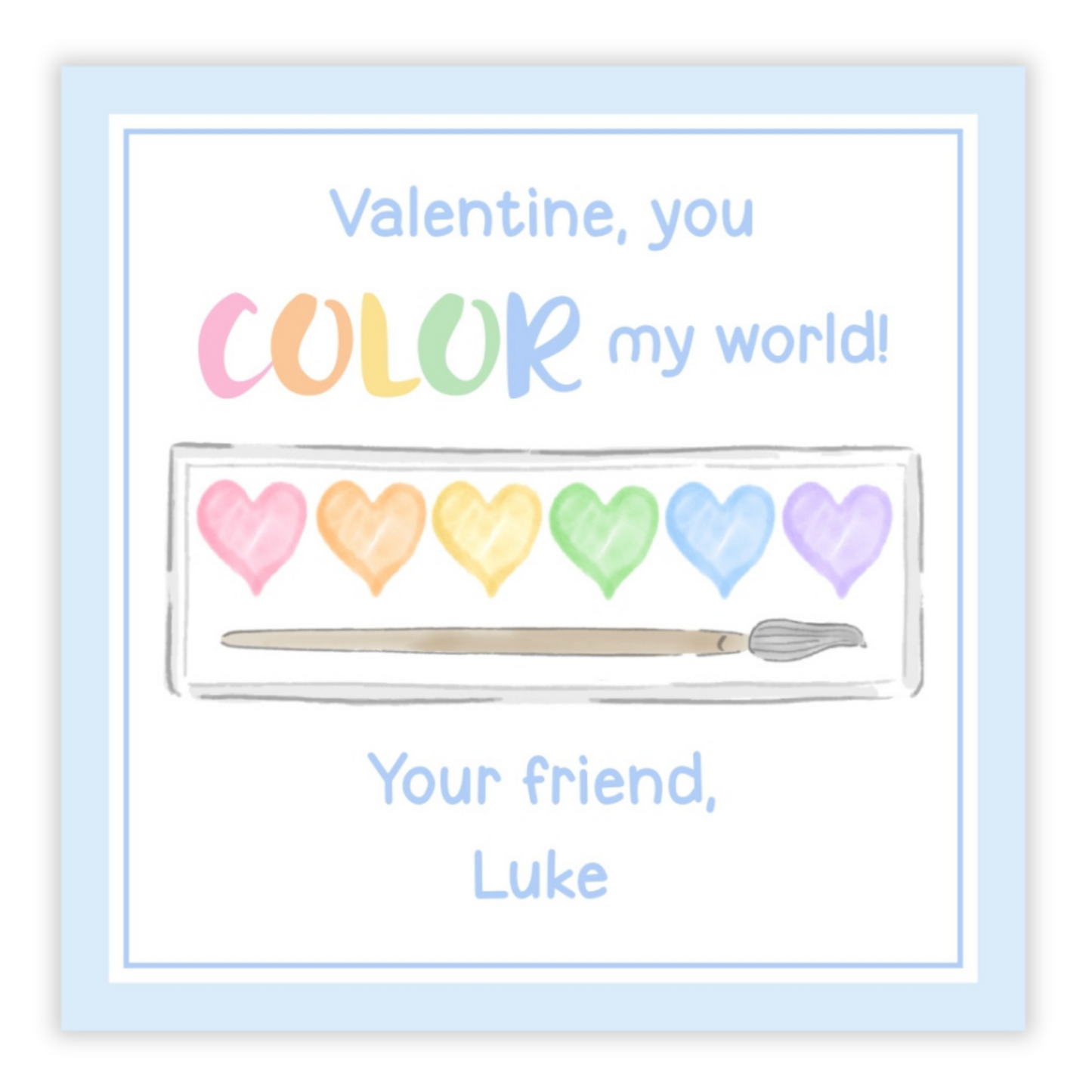 Paint Palette Valentine (Blue)