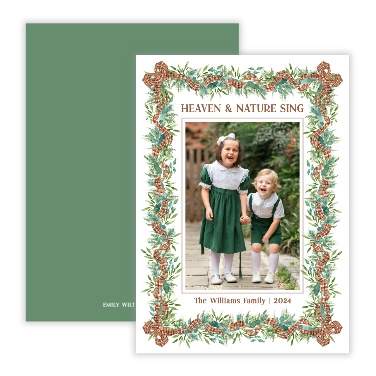 Christmas Photo Card - Woodland Christmas (Portrait)