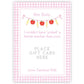 PRINTABLE Teacher Gift Card Holder - Gingham, Pink