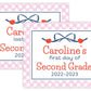 PRINTABLE First and Last Day of School Sign - Apple Bow (Pink)