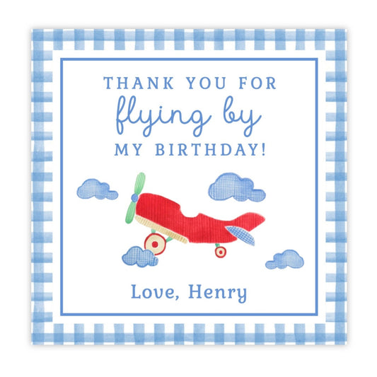 Airplane Birthday Party Favor Tags