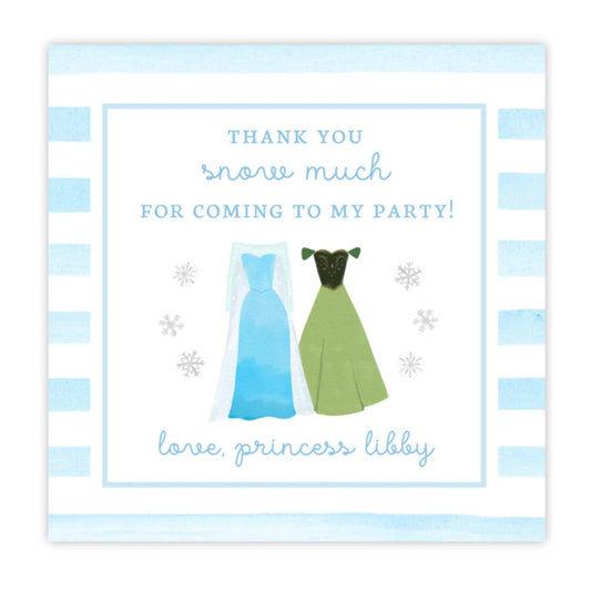 Ice Princess Birthday Party Favor Tags