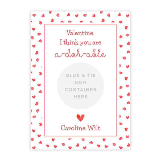 Red Hearts Doh Valentine Cards