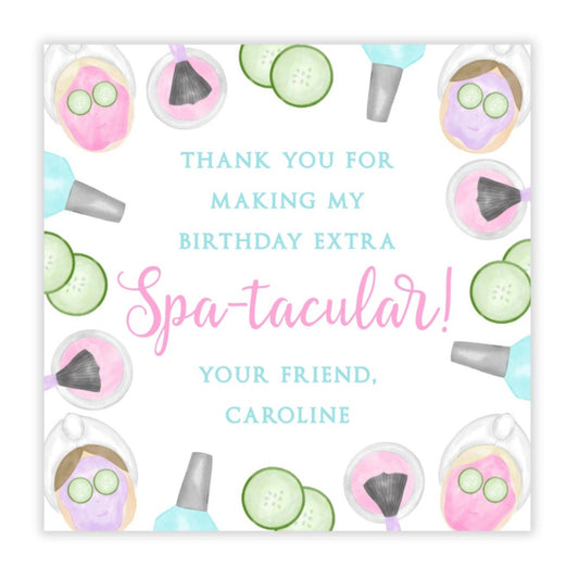 Spa Birthday Party Favor Tags