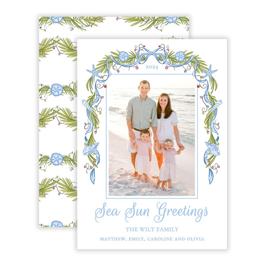 Christmas Photo Card - Sea Sun Greetings (Portrait)