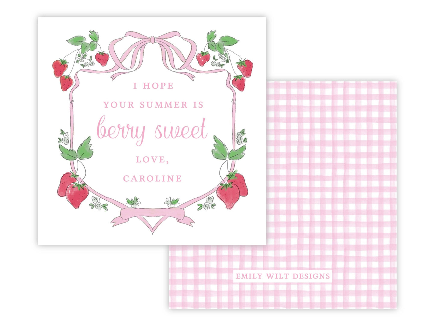 PRINTABLE End of School Gift Tag Template - Strawberry Crest