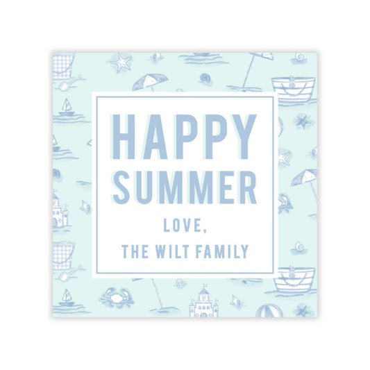 PRINTABLE End of School Gift Tag Template - Happy Summer Beach