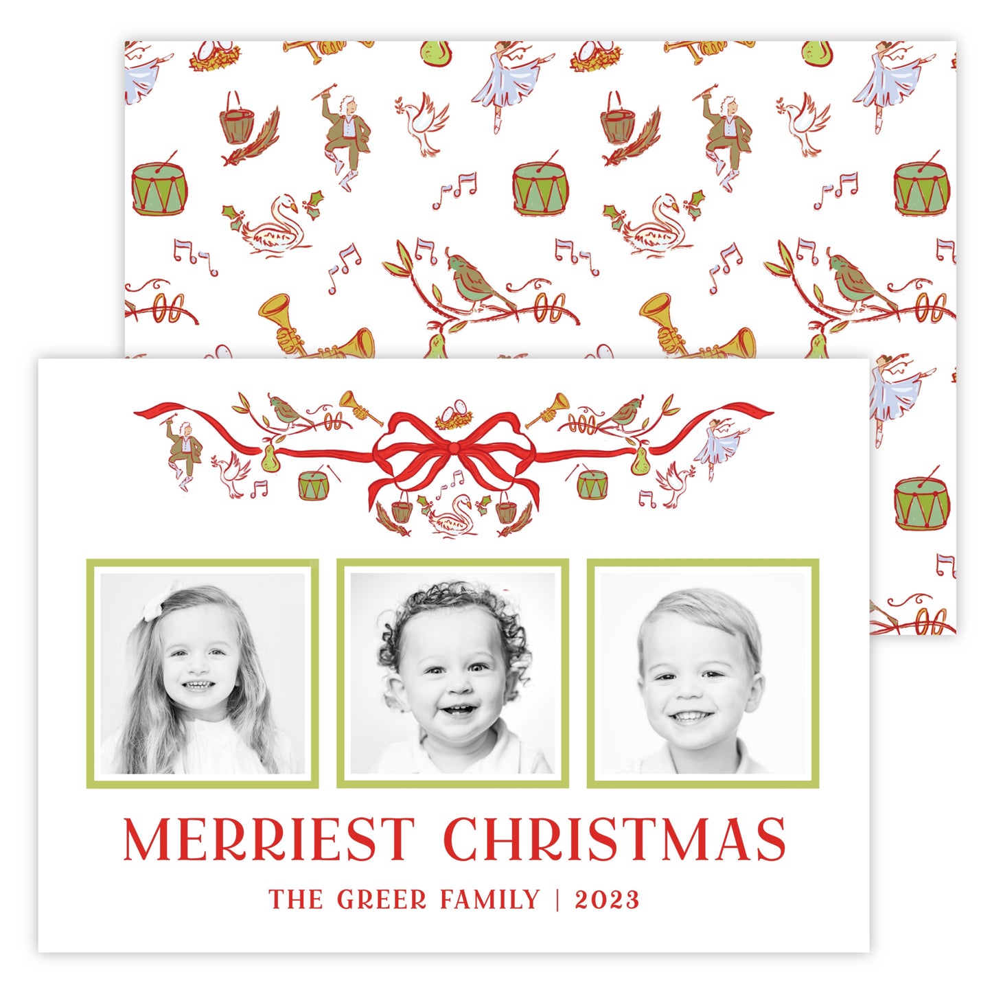 Christmas Photo Card - 12 Days of Christmas (3 Photos)